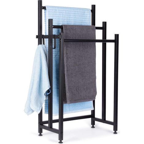 Vilde Porte-serviettes moderne noir 45,5x25,5x84 cm