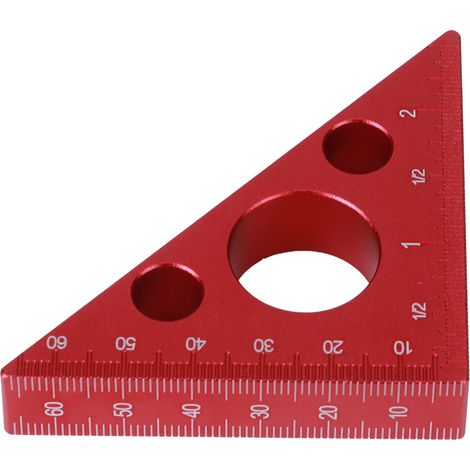 2 Zoll/6 cm rechtwinkliges Dreieck-Höhenlineal aus Aluminiumlegierung, Messwerkzeug für die Holzbearbeitung (1/5)