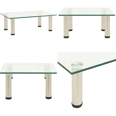 TV-Tisch 40x35x17 cm Transparentes Hartglas - TV-Ständer - Fernsehständer - Home & Living (1/5)