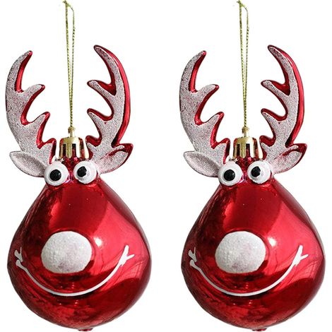 Bola De Navidad - Diseño De Alce - Adorno Colgante Para Árbol De Navidad - Decoración Festiva - Paquete De 1 Unidad (1/5)