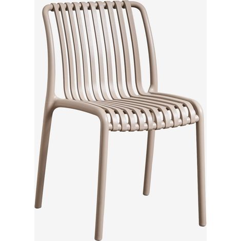 Chaise de jardin empilable en polypropylène Wendell SKLUM Moka Brown