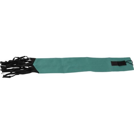Sac de protection pour queue de cheval en tissu non tissé, avec franges et fermeture auto-agrippante, vert (1/5)