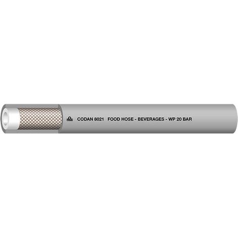 Tuyau Gris, Blanc RS PRO, diamètre interne: 25.4mm, longueur 25m, pour Aliments, boisson ( Prix pour 1 )