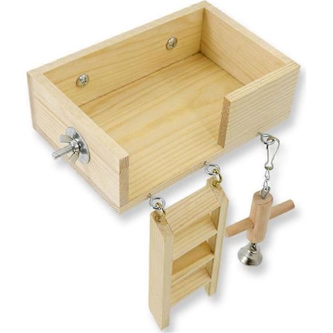 Vogelkäfig-Sitzstangen, Papageien-Kletterplattform aus Holz, Leiterspielzeug für Vögel, Sittiche