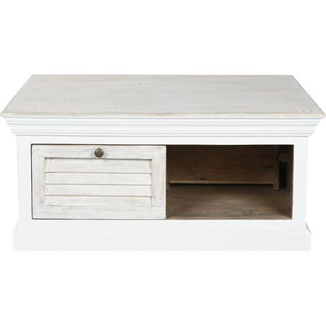 Mesa Centro Mango 90X90X40 Blanco (1/5)
