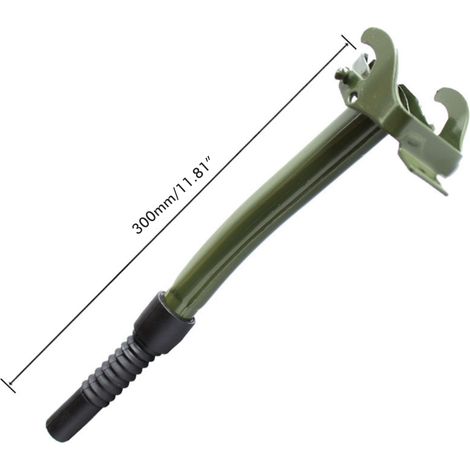 Pistolet de carburant métallique pour système de contrôle de fluide, bec verseur longue portée, adapté à l'essence, embout de remplissage robuste, tuyau flexible, usage professionnel et domestique. (1/5)