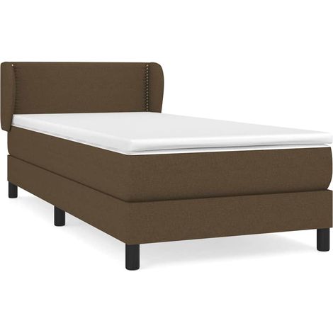 Maison Exclusive - Boxspringbett mit Matratze Dunkelbraun 100x200 (1/5)