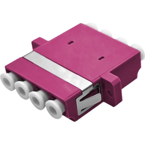 Adaptador de fibra óptica multimodo OM4 LC quad alantec