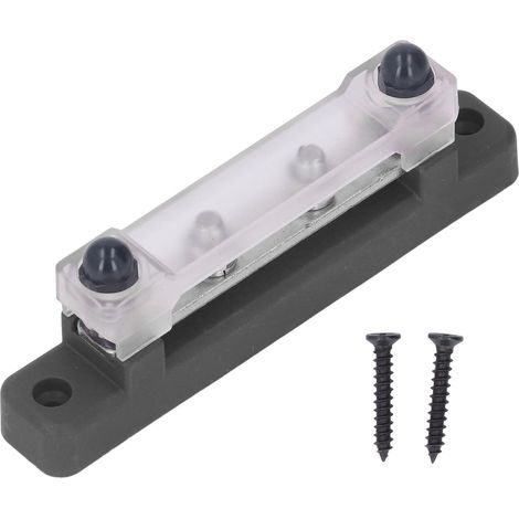 Barre de mise à la terre 4 bornes 150A 12-48V, boîtier de distribution électrique pour voiture, camion, camping-car, bateau, noir (1/5)