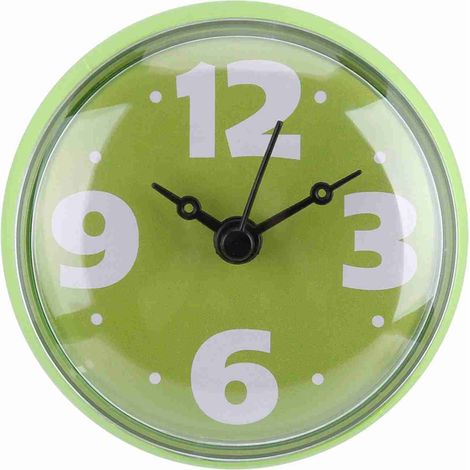 Horloge Murale Étanche - Sans Marque - Modèle Classique - Vert ABS 7x4cm Ventouse (1/5)