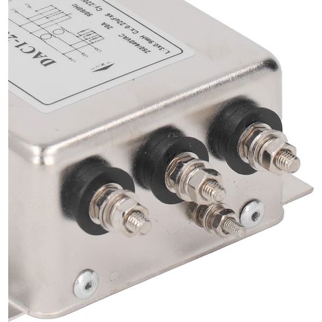 Filtre EMI pour réduction des interférences et du bruit, alimentation triphasée à 3 fils, 250 V/440 V CA (1/5)