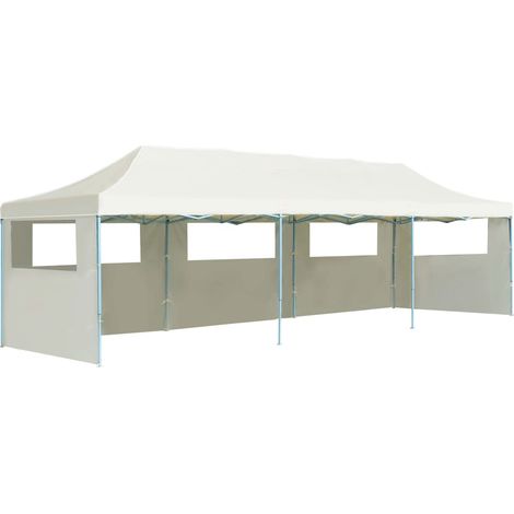 vidaXL Tenda Pieghevole Pop-Up con 5 Pareti Laterali 3x9 m Crema (1/5)