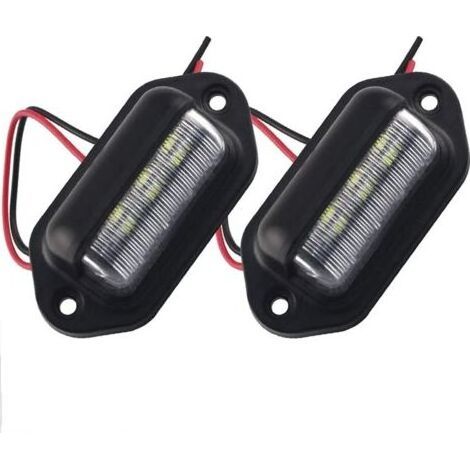 Universelle 6-LED-Kennzeichenbeleuchtung, Einstiegsbeleuchtung für Anhänger, Wohnmobile, LKW, 2er-Pack (1/5)