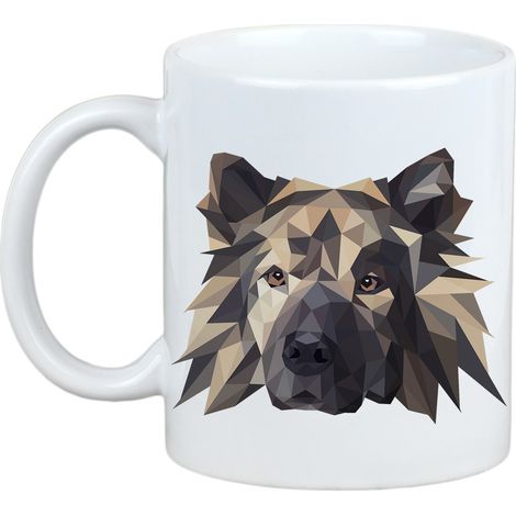 Eurasier, Eurasian - taza con foto e inscripción perro geométrico Art-Dog (1/5)