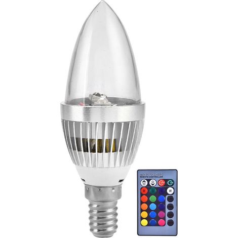 E14/E12 3W RGB LED couleur changeante bougie lampe ampoule télécommande Kit E14 (1/5)
