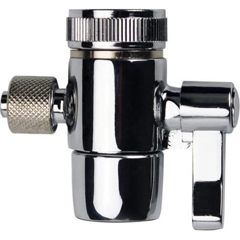 1-Way 3/8 Inch OD Chrome Tap Switch Valve for Countertop Water Filter, Water Purifier, RO Reverse Osmosis Filter, Tap-Hose Adapter (1/5)