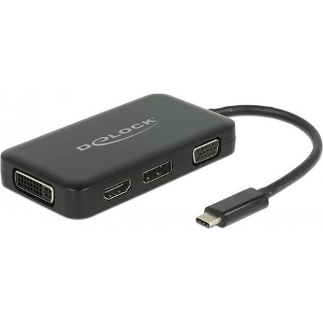 delock 63929 Adaptador de vídeo USB-C negro 4K 60Hz
