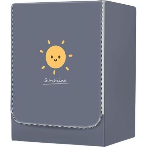 Couvercle pour Machine à Laver ou sèche-Linge à Tambour, Gris Housse pour Machine Lave-Linge Couvercle de Protection, Imperméable Anti-Poussière Anti-Pluie (L-10.5-12kg,Soleil) (1/5)