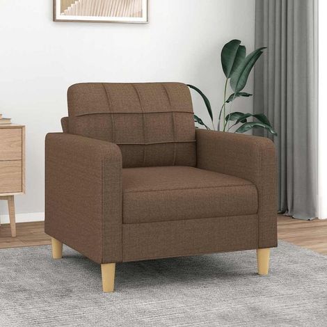 Fauteuil convertible 60 cm tissu marron avec support lombaire (1/5)