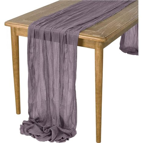 Runner da tavolo rotondi Boho rustici viola giglio per tavolo delicato 90x300 cm