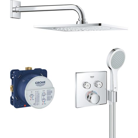 Grohe Grohtherm SmartControl - Conjunto de ducha Perfect con termostato empotrado, 25 cm, cromo 34742000 (1/5)