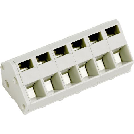 PTR Hartmann 53000060001E Federkraftklemmblock 2.50 mm² Polzahl 6 Kiesel-Grau 1 St.