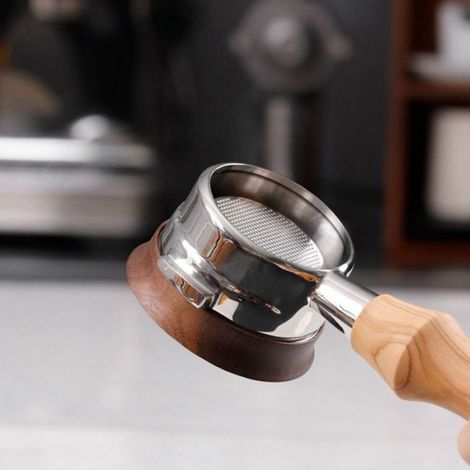 Entonnoir Doseur Café - Bois Naturel - Pour Machine À Café Espresso - Diamètre 58 mm - 1 Pièce (1/5)