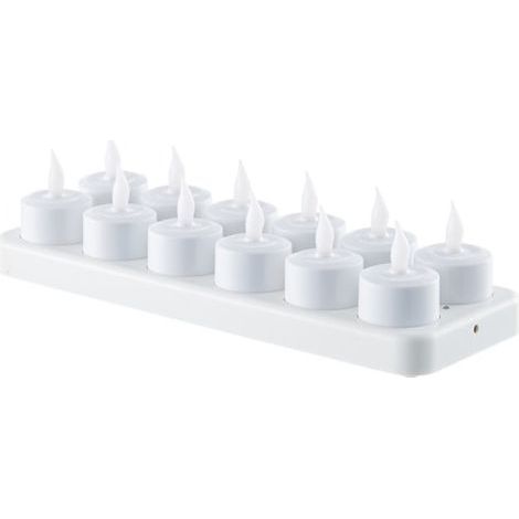 Flameless Candles - 12 Rechargeable Flashing LED Tealight Candles (1/3)