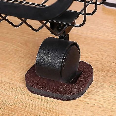 Butées de roulettes pour chaises de bureau, coupelles pour roulettes de meubles, protection pour sols durs, patins anti-vibrations, tapis antidérapants pour pieds de roulettes de chaise (5 pièces) (1/4)