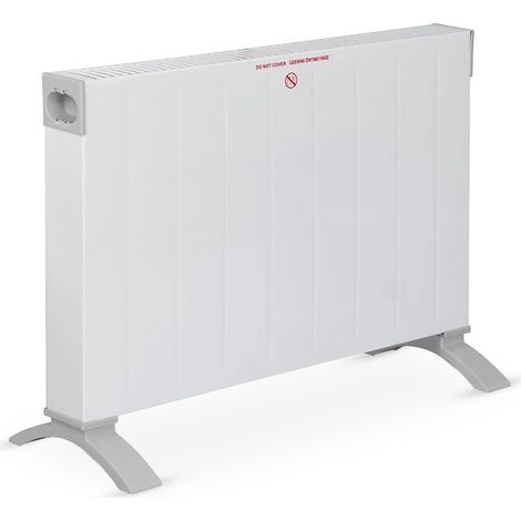 Termoconvector Suelo Eléctrico 2200W Blanco Silencioso con Temporizador.