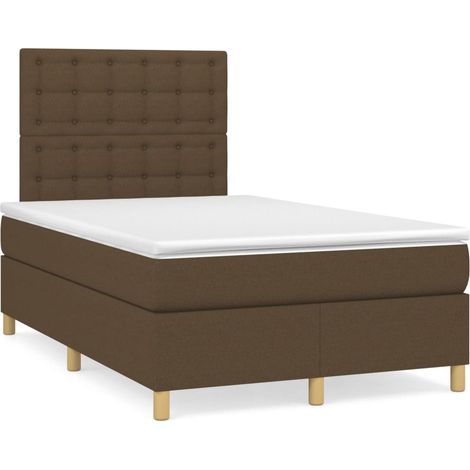 Maison Exclusive - Giroletto a Molle con Materasso Marrone Scuro 120x200cm Tessuto