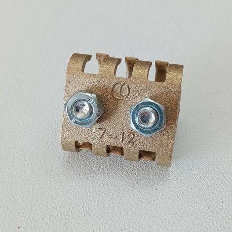 Cem2339 - morsetto bifilare a pettine a 2 bulloni sezione 35-70mm (1/5)