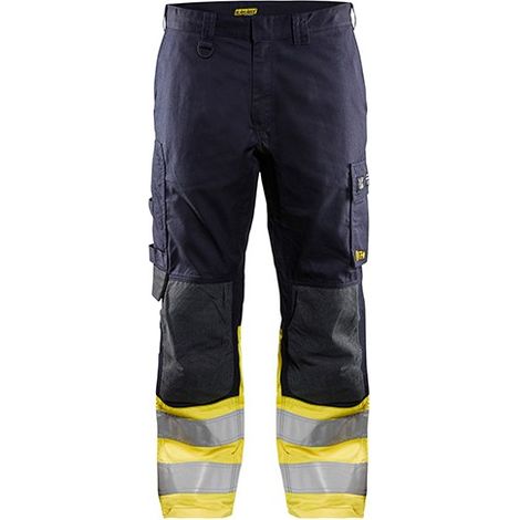 Pantalon de travail multinormes inhérent 1488 - Marine/Jaune fluo M - FR(44) - SE(C50) - Standards (1/2)