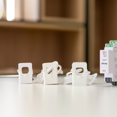 Compteur d'énergie triphasé 3X 120A – Wi-Fi, Bluetooth, MODBUS – Sur rail DIN – ALLSHELLYPRO3EM