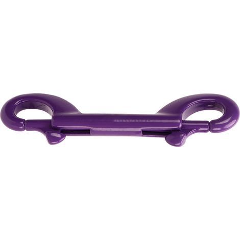 90 mm Doppelköpfiger Tauchhaken aus Edelstahl 316, Schnellverschluss-Federclip für Tarierweste, Lila