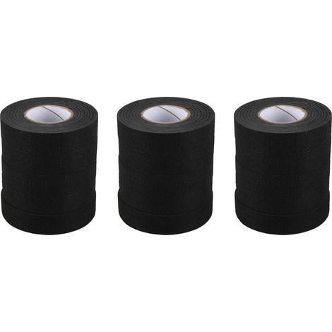 Cinta aislante térmica de 15 piezas para cableado, ideal para trabajos eléctricos, arneses de cableado, cinta adhesiva de tela, protección de cables, 19 mm x 15 m.