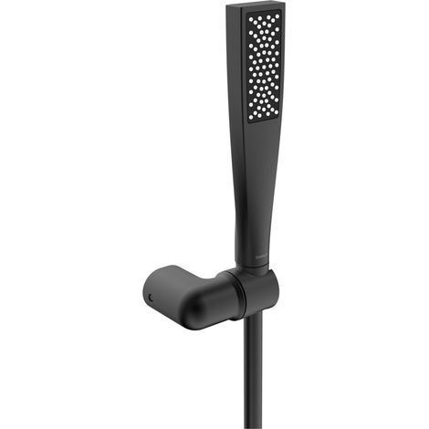 Hansa Aurelia - Conjunto de ducha, soporte y manguera, negro mate 4717013033