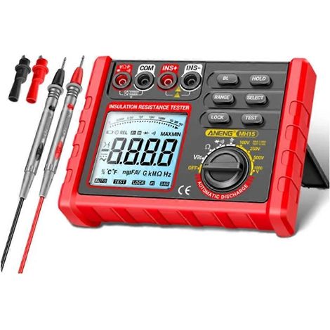 ohmmètre numérique ANENG MH15, testeur de résistance d'isolement 6000 points, testeur de condensateurs, mégohmmètre, outils haute tension (1/5)