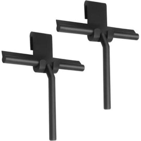 Nettoyant pour Porte en Verre Douche Mur Grattoir avec Support en Silicone Salle de Bain Miroir Essuie-Glace Grattoir Verre (1/4)