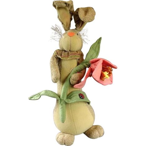 Gran liebre marrón con flor - Decoración - Dimensiones 55x25cm (1/3)