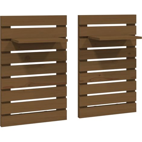 Maison Exclusive - Mensole da Letto a Parete 2 pz Ambra Legno Massello di Pino