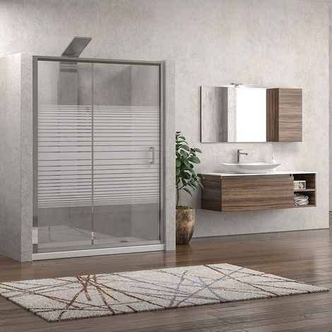 Box doccia un lato 130cm cristallo serigrafato altezza 180cm K410N kamalu