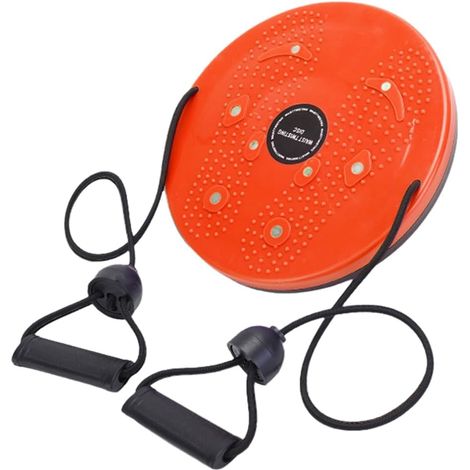 Disque de Torsion de Taille Magnétique pour Fitness avec Corde de Traction, Plaque de Massage Magnétique, Outil d'exercice Aérobie Multifonctionnel pour la Perte de Poids, Rouge (1/5)
