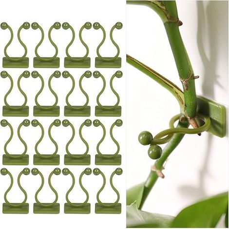 100 plant support clips, self-adhesive plant clips, wall-mounted clips for green climbing plants (1/5)