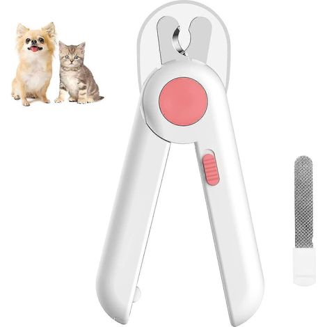 Coupe-ongles Shxx pour chats et chiens, avec lumière LED pour éviter de couper les ongles trop courts, lime à ongles intégrée et lame tranchante pour un soin professionnel. (1/5)