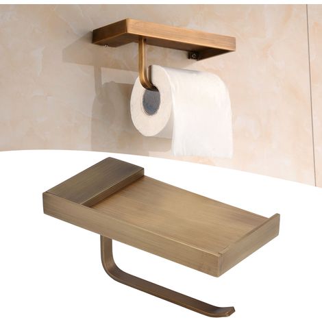 Porte-papier Toilette Cuivre Antique Doré, Support téléphone portable (1/5)