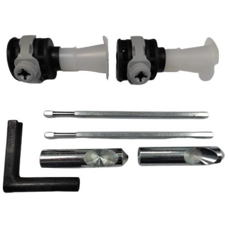 Villeroy & Boch – Kit de fixation cuvette WC suspendu AVENTO SOLID – Fixations murales en acier inoxydable – Pour installation rapide et durable
