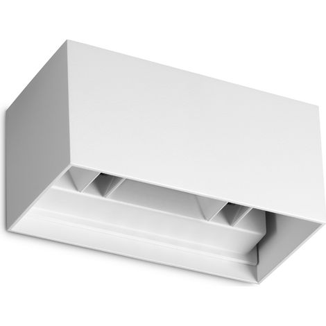Applique Da Parete Contemporaneo Atom Alluminio Bianco Led 25W 3000K Ip54