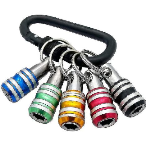 Ensemble de 5 porte-embouts de tournevis hexagonaux 1/4" avec rallonge (1/5)