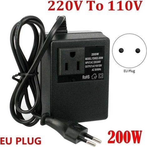 Dciustfhe Spannung: 200 W - Transformator: 220 V auf 110 V - Europäischer Stecker. (1/4)